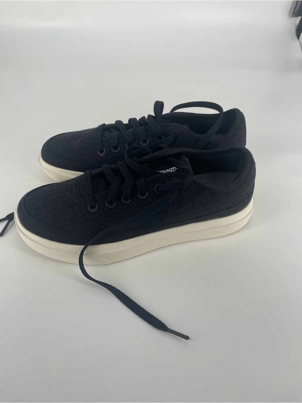 Allbirds Wool Piper Low-Top Sneakers — Natural Black — Size 8.5